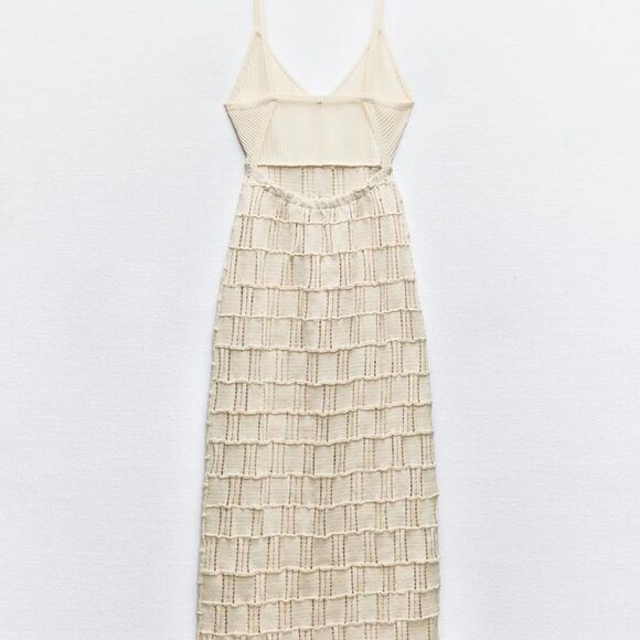 ZARA COMBINATION CROCHET DRESS - Picture 9 of 10